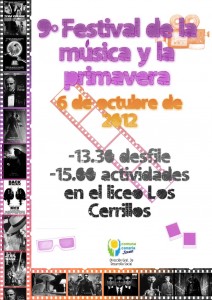 Afiche Festival de la Música en el liceo de Los Cerrillos 2012