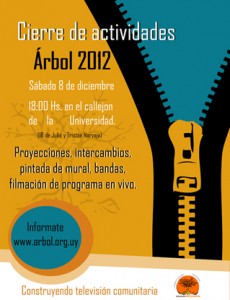 Afiche cierre de actividades Árbol 2012