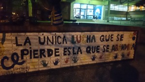 Fotos del liceno N.° 1 de Santa Lucía, ocupado el 26 de junio de 2018